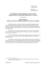 Statement by the Estonian EU Presidency on the situation of LGBTI persons in Azerbaijan