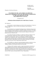 Statement by the Delegation of the Russian Federation on the Russian citizens detained by the United States of America