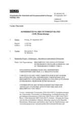 Journal der 1158. Sondersitzung des Ständigen Rates