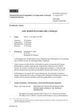 Diario de la 1156ª Sesión plenaria del Consejo Permanente 