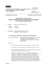 Diario de la 66ª Reunión conjunta del Foro de Cooperación en materia de Seguridad y del Consejo Permanente 