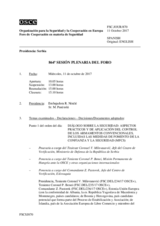 Diario de la 864ª Sesión plenaria del Foro de Cooperación en materia de Seguridad  