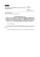 Decisión Relativa al Tema y las Fechas del Seminario Sobre la Dimensión Humana en Varsovia, Sujeta a un Procedimiento de Consenso Tácito que Expirará el Miércoles 26 de Julio de 2017 a las 17.00 Horas (Hora de Europa Central)