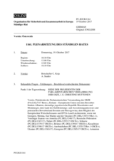 Journal der 1161. Plenarsitzung des Ständigen Rates 