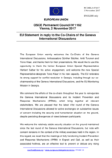 Statement by the Estonian EU Presidency in response to the address by the Co-Chairmen of the Geneva International Discussions