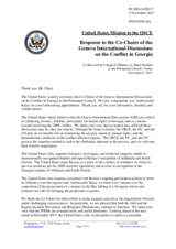 Statement by the Delegation of the United States of America in response to the address by the Co-Chairmen of the Geneva International Discussions