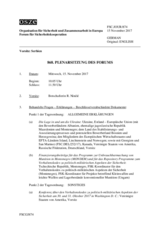 Journal der 868. Plenarsitzung des Forums