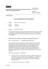 Journal der 867. Plenarsitzung des Forums