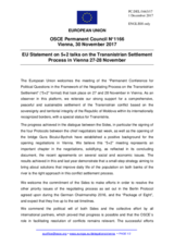 Statement by the Estonian EU Presidency on the “5+2” discussions on the Transdniestrian settlement process, held in Vienna on 27 and 28 November 2017