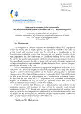 Statement by the Delegation of Ukraine on the “5+2” discussions on the Transdniestrian settlement process, held in Vienna on 27 and 28 November 2017