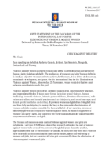 Statement by the Delegation of Norway, also on behalf of Andorra, Canada, Iceland, Liechtenstein, Mongolia and Switzerland, on the International Day for the Elimination of Violence against Women, observed on 25 November 2017