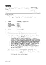 Journal der 1165. Plenarsitzung des Ständigen Rates 