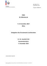 Statement by H.E. Aurelia Frick, Minister for  Foreign Affairs, Justice and Culture