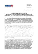Chairmanship Declaration on Preventing and Countering Terrorism and Violent Extremism and Radicalization that Lead to Terrorism