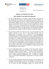 Troika Statement on the Crisis in and around Ukraine