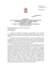 Statement by H.E. Ivica Dačić, First Deputy Prime Minister and Minister of Foreign Affairs