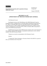 Decision No. 4/17 - Appointment of the OSCE Secretary General
