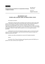 Decision No. 4/17 - Appointment of the OSCE Secretary General