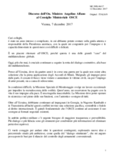 Statement by H.E. Angelino Alfano, Minister for Foreign Affairs and International Co-operation