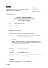 Journal of the 870th Special Plenary Meeting of the Forum for Security Co-operation