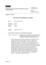 Journal de la 1168ème séance plénière du Conseil