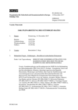 Journal der 1168. Plenarsitzung des Ständigen Rates 