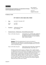 Giornale della 871a Seduta plenaria del Foro di cooperazione per la sicurezza