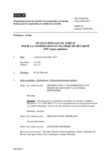 Journal de la 870ème séance spéciale du Forum