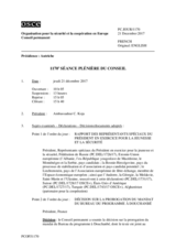 Journal de la 1170ème séance plénière du Conseil