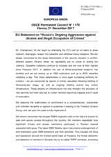 Statement by the Estonian EU Presidency on the Russia’s ongoing aggression against Ukraine and illegal occupation of Crimea