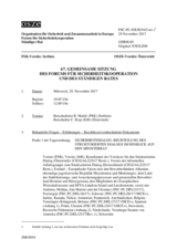 Journal der 67. Gemeinsamen Sitzung des Forums für Sicherheitskooperation und des Ständigen Rates