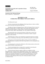 Ljubljana Ministerial Decision No. 5 on combating the threat of illicit drugs