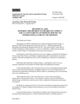 Ljubljana Ministerial Decision No. 16 on ensuring the highest standards of conduct and accountability of persons serving on international forces and missions