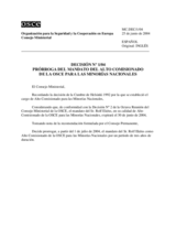 Ministerial Council Decision No. 1/04 (es)