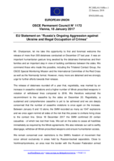 Statement by the Bulgarian EU Presidency on the Russia’s ongoing aggression against Ukraine and illegal occupation of Crimea
