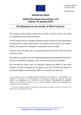 Statement by the Bulgarian EU Presidency on the murder of Mr. O. Ivanović