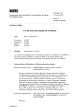 Journal de la 1172ème séance plénière du Conseil