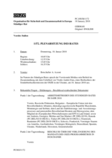 Journal der 1172. Plenarsitzung des Ständigen Rates 