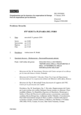 Giornale della 875a Seduta plenaria del Foro di cooperazione per la sicurezza