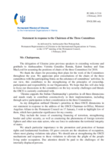 Statement by the Delegation of Ukraine in response to the presentations by the Chairpersons of the Security Committee, of the Economic and Environmental Committee and of the Human Dimension Committee