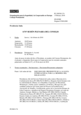 Giornale della 1174a Seduta plenaria del Consiglio permanente
