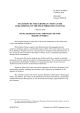 Statement by the Bulgarian EU Presidency on the media legislation in Moldova