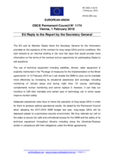 Statement by the Bulgarian EU Presidency in response to the report by Ambassador Thomas Greminger, OSCE Secretary General