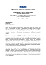 Executive Briefing of the OSCE Secretary General for the Geneva-based diplomatic corps