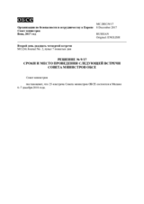 Decision No. 9/17 Time and Place of the next Meeting of the OSCE Ministerial Council