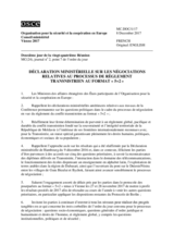 Ministerial Statement on the Negotiations on the Transdniestrian Settlement Process in the "5+2" Format