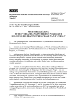 Ministerial Statement on the Negotiations on the Transdniestrian Settlement Process in the "5+2" Format