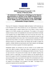 Statement by the Bulgarian EU Presidency in response to the update by Ambassador Martin Sajdik and to the report by Ambassador Ertugrul Apakan