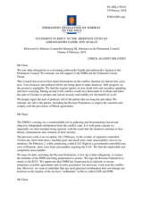 Statement by the Delegation of Norway in response to the update by Ambassador Martin Sajdik and to the report by Ambassador Ertugrul Apakan