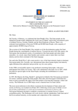 Statement by the Delegation of Norway on the Sami People’s Day, observed on 6 February 2018